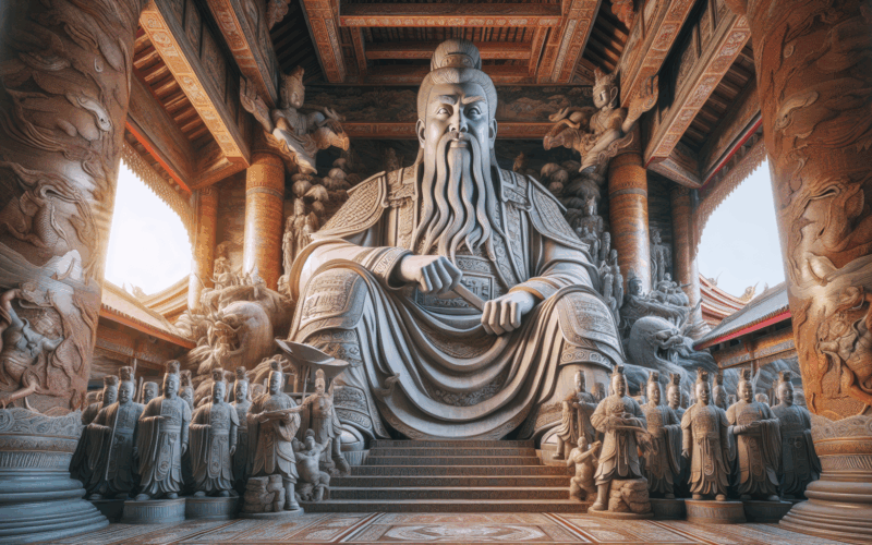 นักธุรกิจจีนถวายเทพเจ้ากวนอูยักษ์ให้หลวงพ่อแป๊ะ แห่ส่องเลขเด็ด